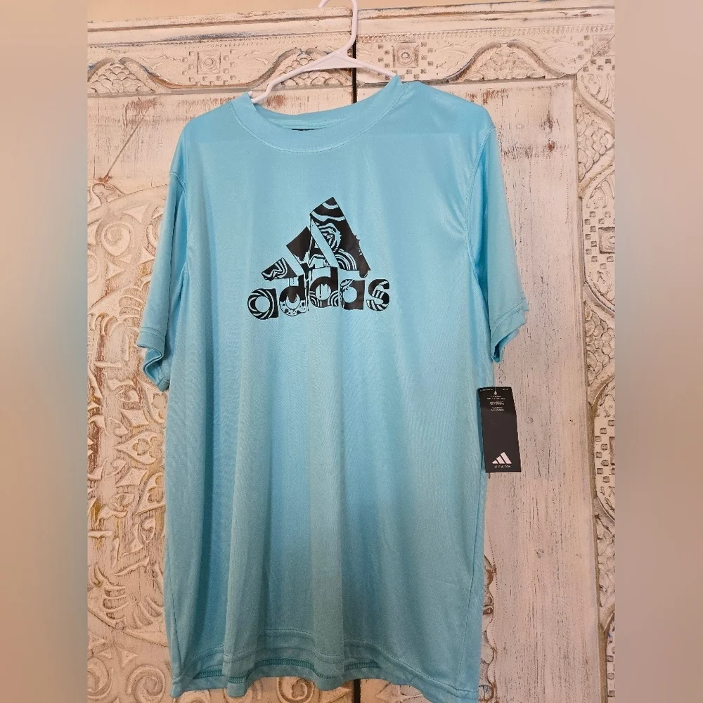 Adidas Men's Light Blue Graphic Tee Xl NWT